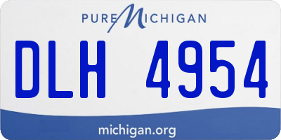 MI license plate DLH4954