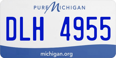 MI license plate DLH4955