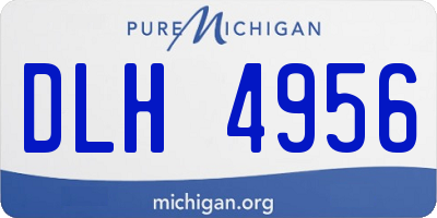 MI license plate DLH4956
