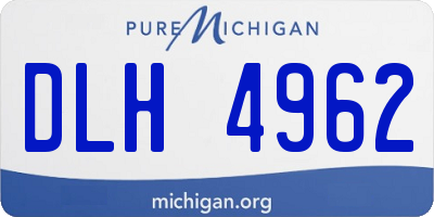 MI license plate DLH4962