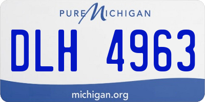 MI license plate DLH4963