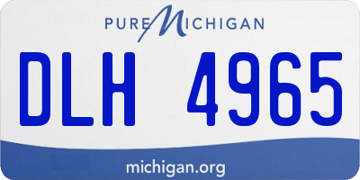 MI license plate DLH4965