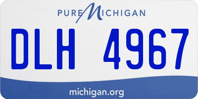 MI license plate DLH4967