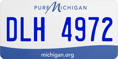 MI license plate DLH4972