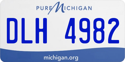 MI license plate DLH4982