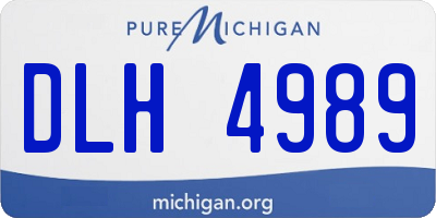 MI license plate DLH4989