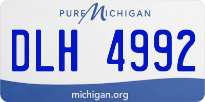 MI license plate DLH4992