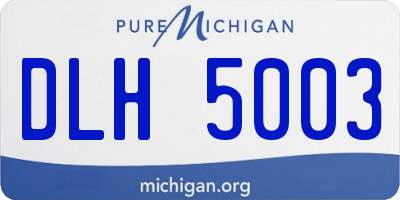 MI license plate DLH5003