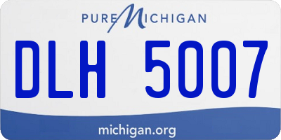 MI license plate DLH5007