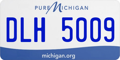 MI license plate DLH5009