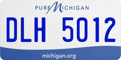 MI license plate DLH5012