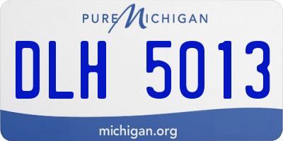 MI license plate DLH5013
