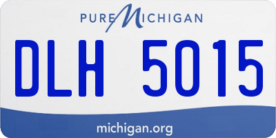 MI license plate DLH5015