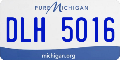 MI license plate DLH5016