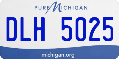 MI license plate DLH5025