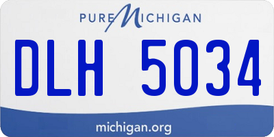 MI license plate DLH5034