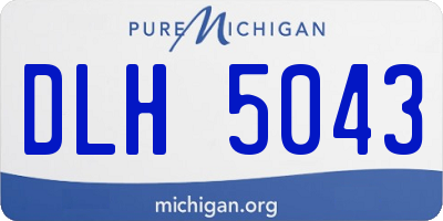 MI license plate DLH5043