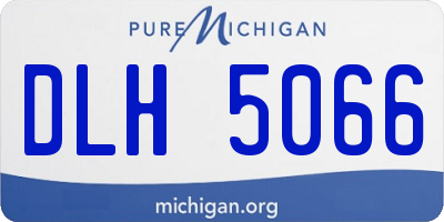MI license plate DLH5066