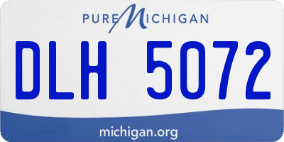 MI license plate DLH5072