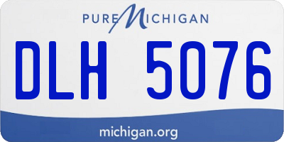 MI license plate DLH5076