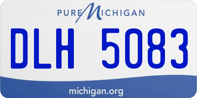 MI license plate DLH5083