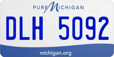 MI license plate DLH5092