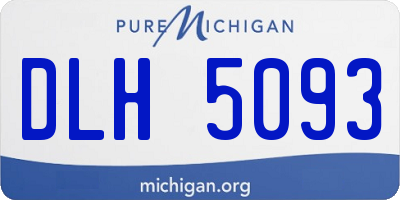 MI license plate DLH5093