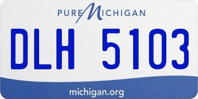 MI license plate DLH5103