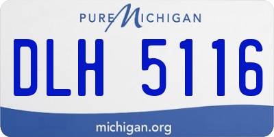 MI license plate DLH5116