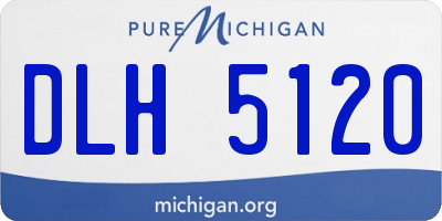 MI license plate DLH5120
