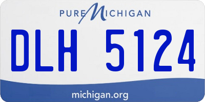 MI license plate DLH5124