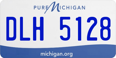 MI license plate DLH5128