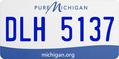 MI license plate DLH5137