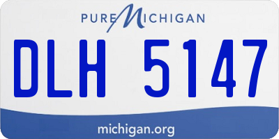 MI license plate DLH5147