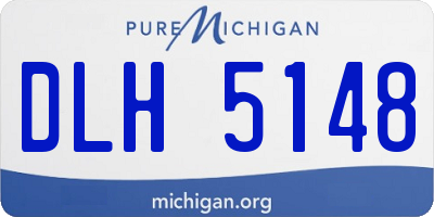 MI license plate DLH5148