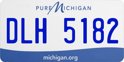 MI license plate DLH5182