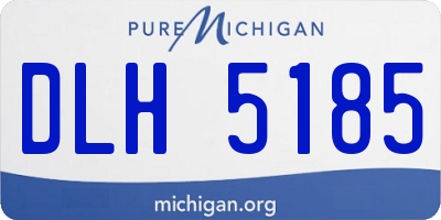 MI license plate DLH5185