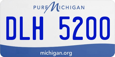 MI license plate DLH5200