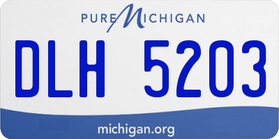 MI license plate DLH5203