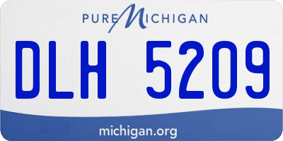 MI license plate DLH5209