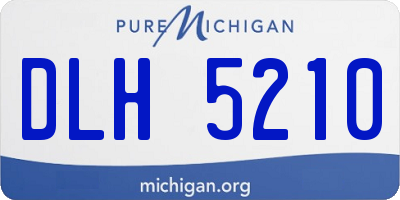 MI license plate DLH5210