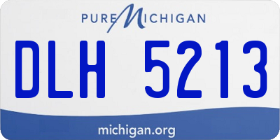 MI license plate DLH5213