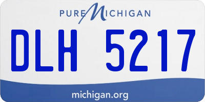 MI license plate DLH5217