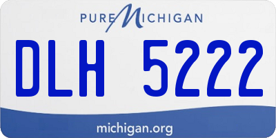 MI license plate DLH5222