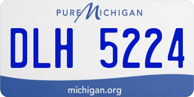 MI license plate DLH5224