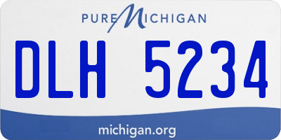 MI license plate DLH5234