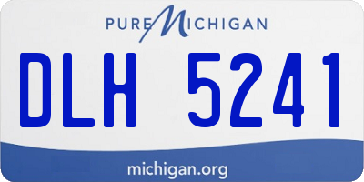 MI license plate DLH5241