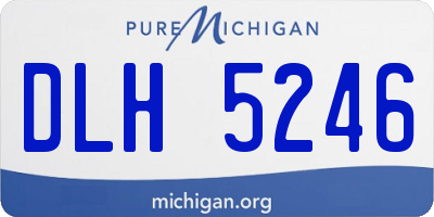 MI license plate DLH5246