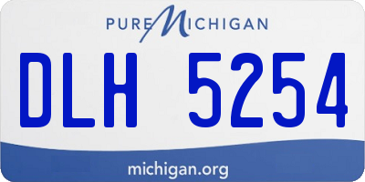 MI license plate DLH5254