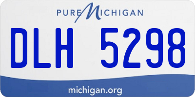 MI license plate DLH5298